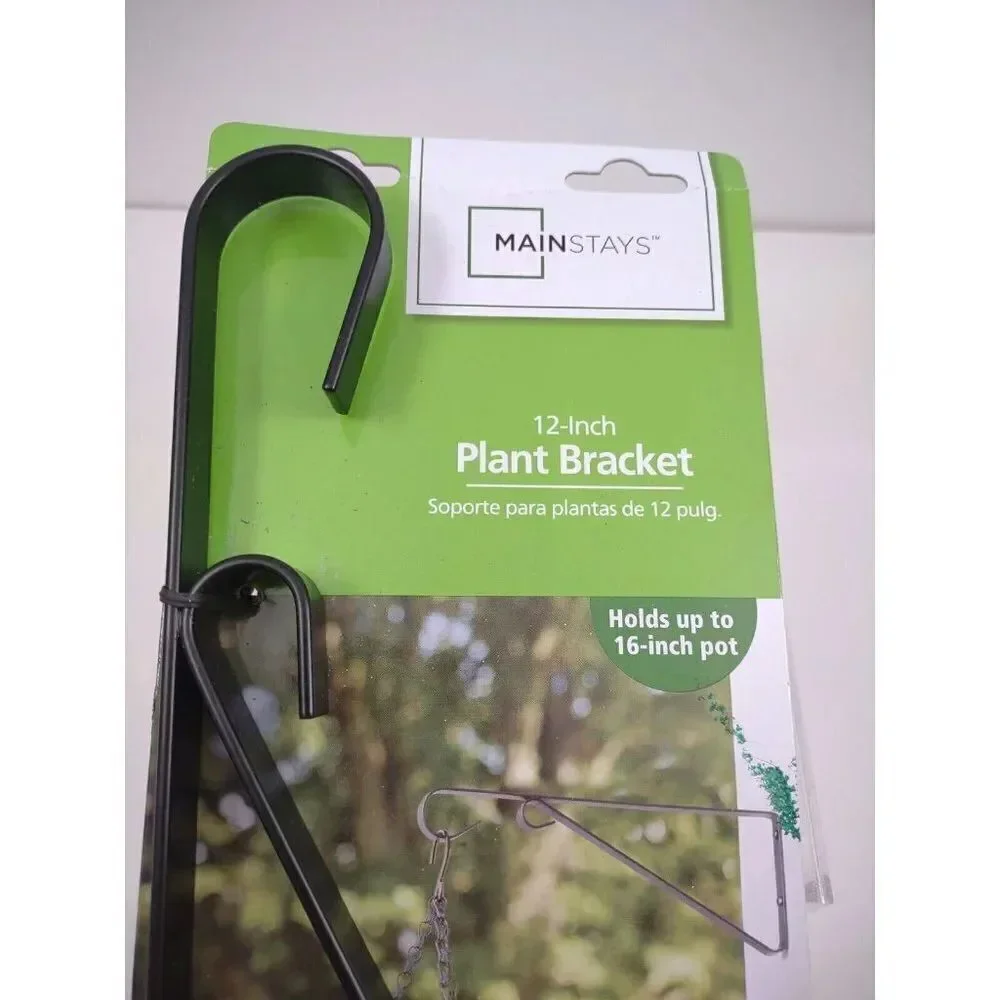 Plant Bracket Mainstays Black Iron Plant Bracket 12 inch NWT